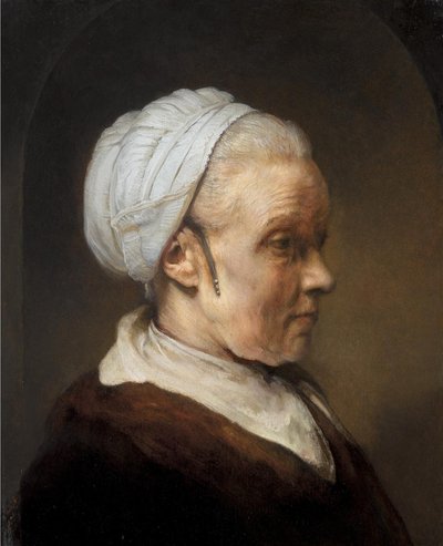 Study of an Old Woman in a White Cap by Rembrandt van Rijn